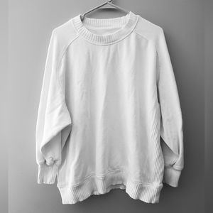 Aerie American Eagle Long Sleeve White Sweatshirt